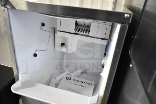 2024 Hoshizaki AM-50BAJ-DS Top Hat Cuber Icemaker, missing door, 115V, 1 Phase, manual included, commercial use.