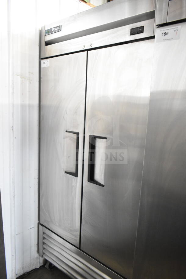 2018 True T-35-HC Commercial 2 Door Reach-In Cooler, stainless steel, 115V, 1 Phase, excellent condition.