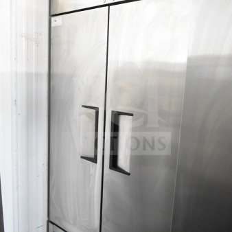 2018 True T-35-HC Commercial 2 Door Reach-In Cooler, stainless steel, 115V, 1 Phase, excellent condition.