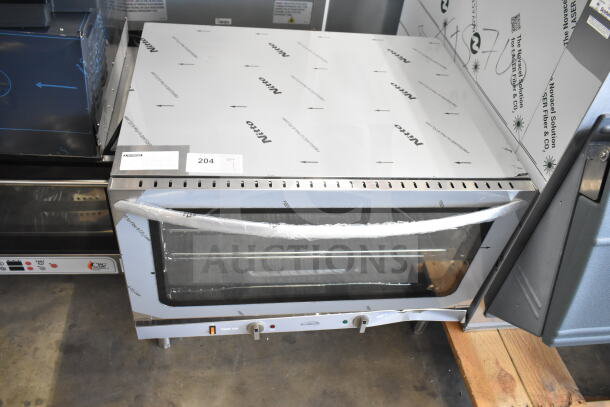 Brand new 2026 KoolMore KM-CTCO-44 electric convection oven, 32 in. countertop model, holds full size pans, 208/240 volts.