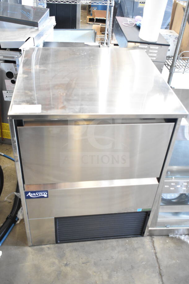 Avantco Ice Diamond EUC-H-230-A air-cooled undercounter ice machine, 223 lb. capacity, 77 lb. bin, scratch and dent condition.