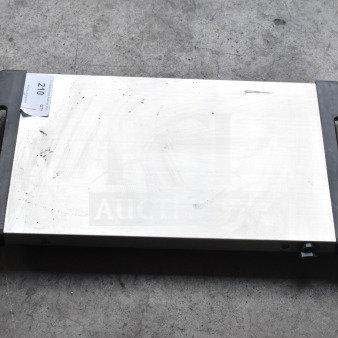Nostalgia countertop electric griddle, 115V, 1 phase, with handles and power cord; shows light wear and some surface marks.