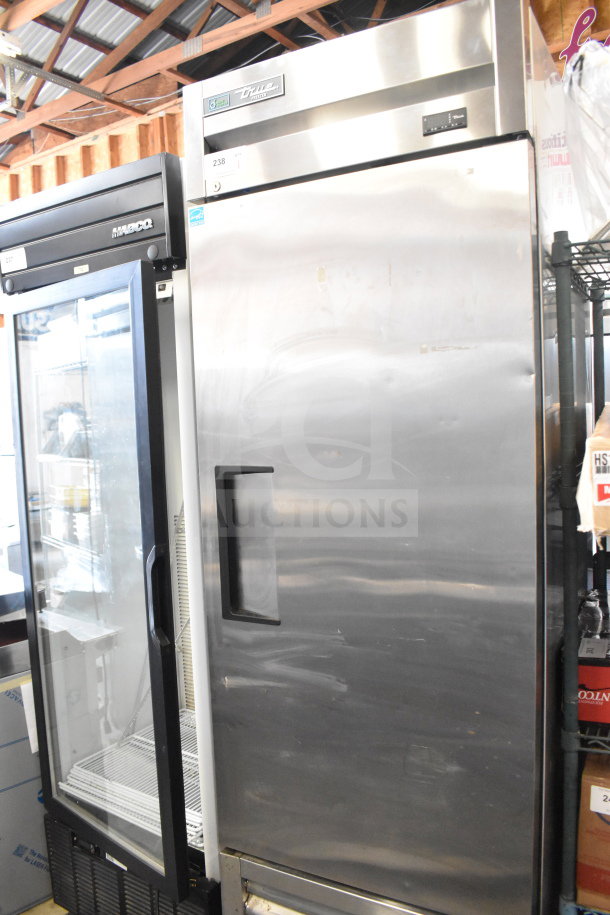 2019 True T-23F-HC single door freezer on casters, stainless steel, 115V, 1 phase. Model T-23F-HC, commercial use.