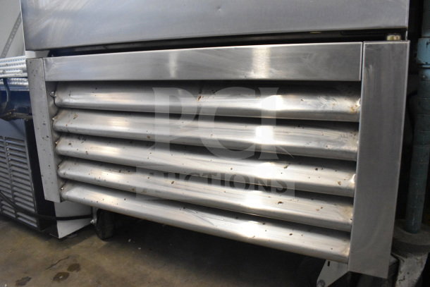 2019 True T-23F-HC commercial single door freezer, stainless steel, on casters, 115V, 1 phase; visible surface wear.