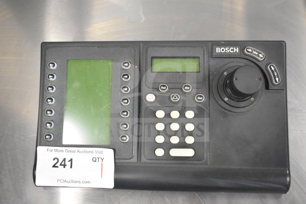 Bosch KBD-Digital IntuiKey Series Security Keyboard with joystick, dual screens, numbered keypad, and function buttons.