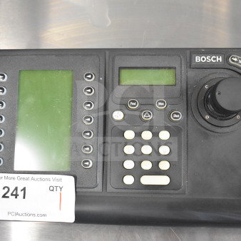 Bosch KBD-Digital IntuiKey Series Security Keyboard with joystick, dual screens, numbered keypad, and function buttons.