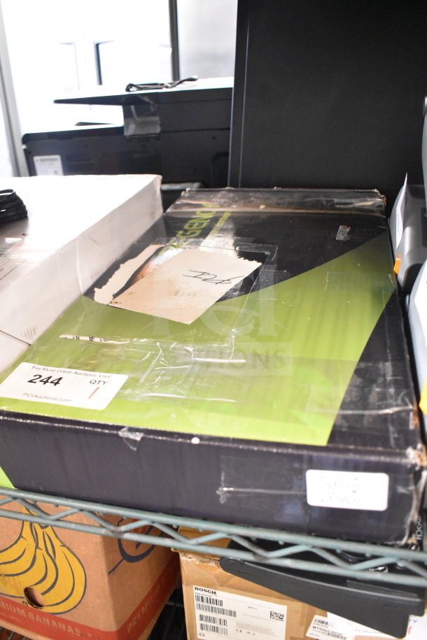 Brand new Regency 600PRD4X pre-rinse faucet in damaged box. Features 1.15 GPM flow, 4" centers, 8" add-on faucet.