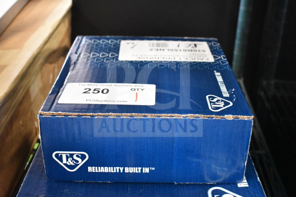 BRAND NEW T&S B-0155-LNEZ Add On Faucet box, EasyInstall for pre-rinse, no nozzle, scratch and dent condition, blue packaging.