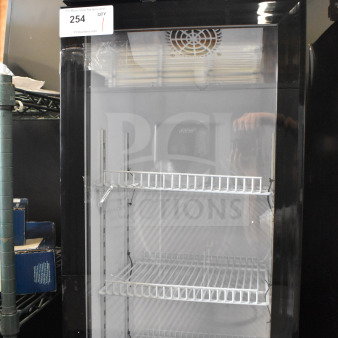 Brand new KoolMore KM-MDR-17S 17 in. slim commercial merchandiser refrigerator, 7 Cu. Ft., 115 volts, scratch and dent.
