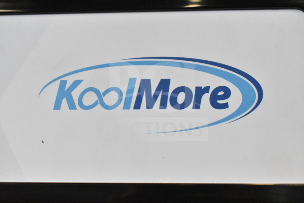 KoolMore KM-MDR-17S Slim Commercial Merchandiser Refrigerator, 7 Cu. Ft., 115 volts, brand logo visible.