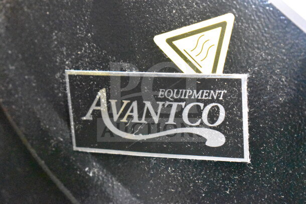 Avantco S30 11 Qt. Black Soup Kettle Warmer, brand new, 120 Volts, 1 Phase. Scratch and dent condition. Brand label visible.