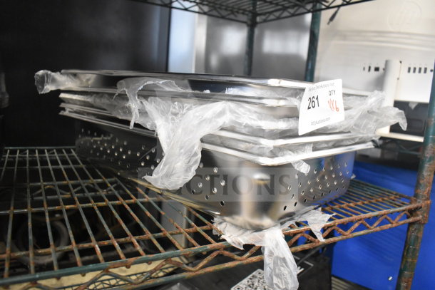 New Estella 348PEDS45B roller, fry basket, perforated bins. Scratch and dent, 6 items, tagged quantity VK6.