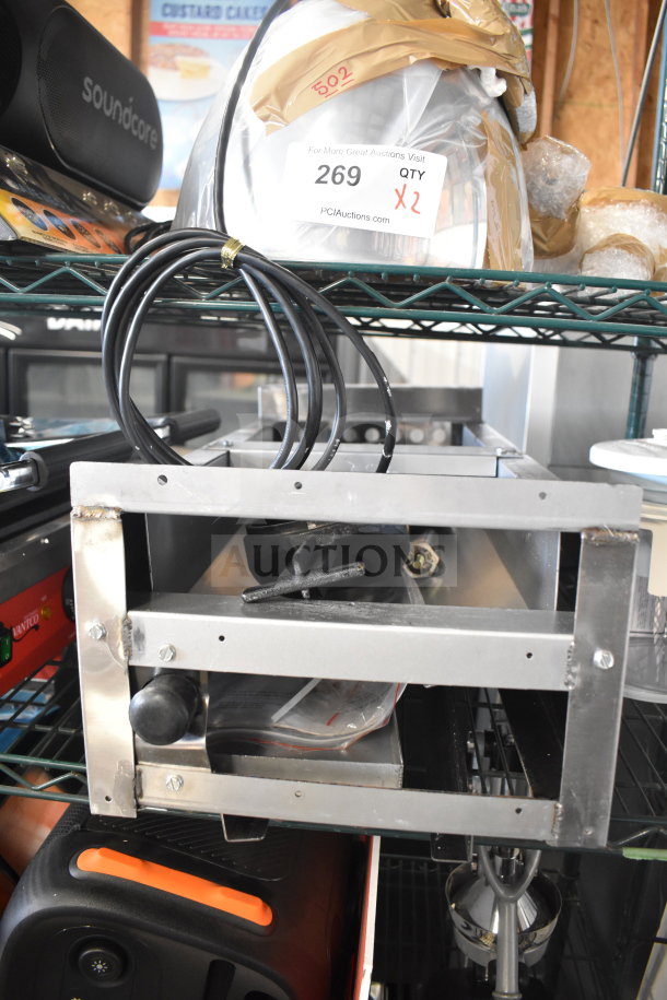 Brand new Vulcan VCRH12-1 natural gas 12" 2 burner hot plate, 50,000 BTU, scratch and dent, countertop model, with cables.