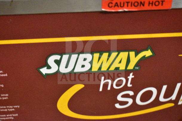 Nemco Countertop 2 Well Food Warmer, 120V, 1 Phase. Features "Subway" branding and "Caution Hot" label.