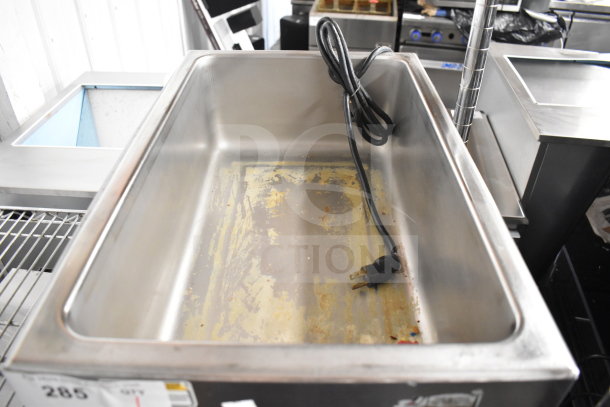 APW Wyott CW-2Ai countertop food warmer, with visible signs of wear, 120 volts, 1 phase, internal power cord.