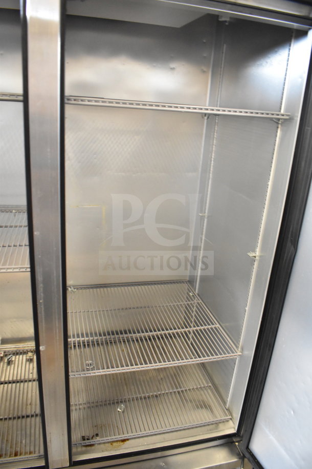 2020 True T-49-HC 2 Door Reach In Cooler, stainless steel, 115 Volts, 1 Phase, excellent condition, spacious interior.