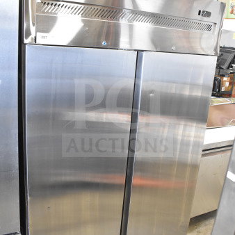 Brand new 2025 Avantco 178Z2FHC 54" stainless steel reach-in freezer. Features solid doors, slight dent, 115V, 1 phase.