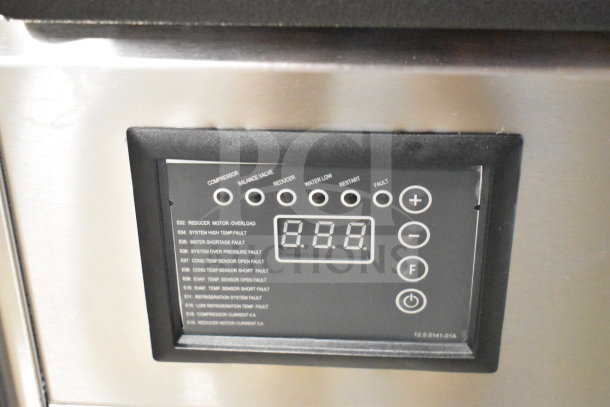 Brand new Avantco 194UN200A commercial undercounter dishwasher, 115 volts, with digital control panel for settings and fault indicators.