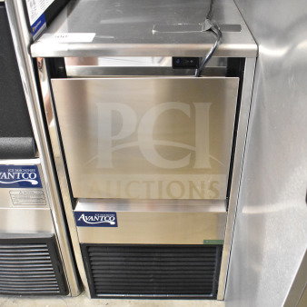 Avantco 194EUCG80A undercounter ice machine, stainless steel, 77 lb. capacity, 33 lb. bin, brand new scratch and dent, 115V.