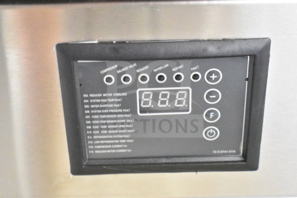 Brand new Avantco 194UN300A ice machine control panel, 115 volts, 1 phase, scratch and dent condition, fault indicators visible.
