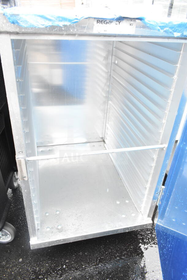 BRAND NEW Regency 600AEC1820 Enclosed Half Height Bun/Sheet Pan Rack, 20 Pan Capacity, Scratch and Dent, Welded, NSF Certified.