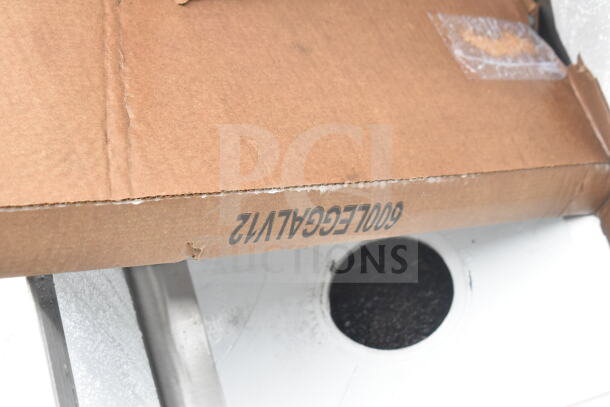 Three compartment sink with two 12" drainboards, size 66". New with minor scratches and dents. Model: Steelton 522CS31416LR.