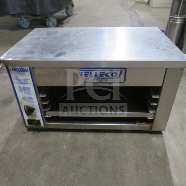 Belleco Finishing Oven, Model 3W1, 120 Volt. Stainless steel exterior, dual rack slots, Belleco branding. Good condition.