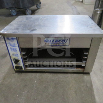 Belleco Finishing Oven, Model 3W1, 120 Volt. Stainless steel exterior, dual rack slots, Belleco branding. Good condition.