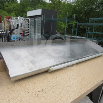 Eagle WS-1248 stainless steel wall mount shelf with 36-inch ticket rail, measures 48x12x8 inches, good condition.