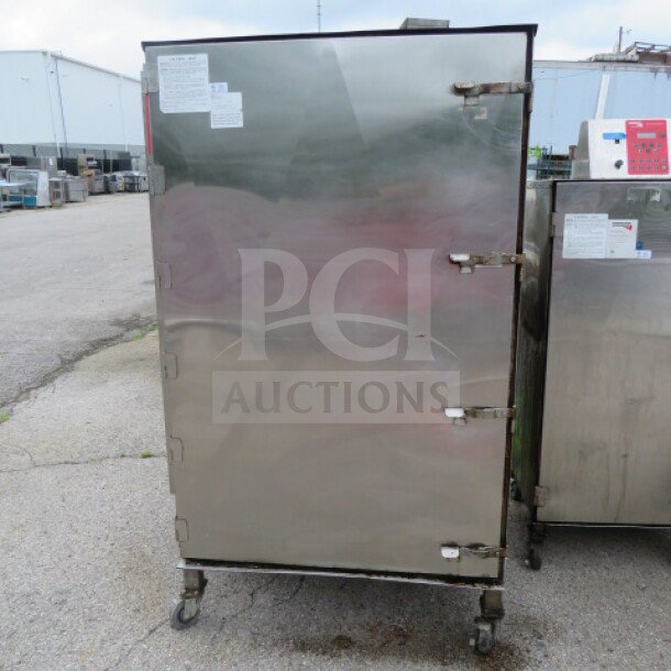 Cookshack SM-360 Smart Smoker, stainless steel, 550lb capacity, on casters. Model# SM-360, 240V, 6000W, 48"x39"x71".
