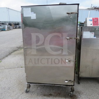 Cookshack SM-360 Smart Smoker, stainless steel, 550lb capacity, on casters. Model# SM-360, 240V, 6000W, 48"x39"x71".
