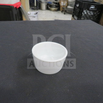 NEW CAC 6oz Ramekin, Model RKF-6-P, pristine condition, white porcelain, ideal for serving or baking.