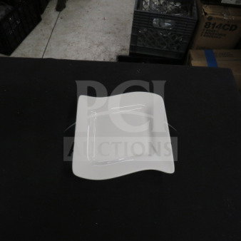 NEW CAC 6-3/4 Inch Miami Plate, Model MIA-6. Sleek white ceramic design, pristine condition. Ideal for auctions.