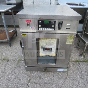 Winston CVAP CAT509GJ thermalizer oven on casters, stainless steel, 1 door, 208V, visible control panel, used condition.