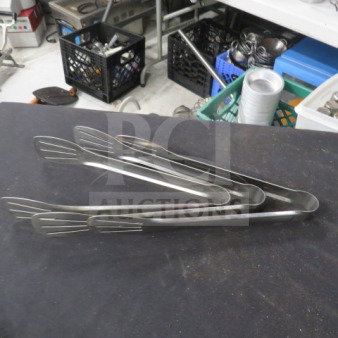 10-inch stainless steel tong, durable construction, excellent condition, model 2XBID, ideal for kitchen use.