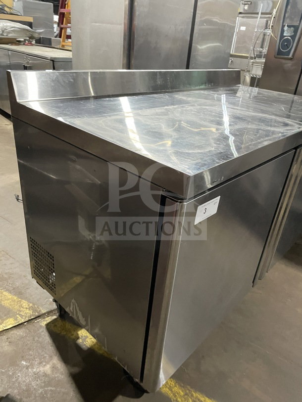 Berg BERWT60R stainless steel 60" 2-door prep table with poly-coated rack, commercial quality, serial BEREWT60R0032310120QQ30009.