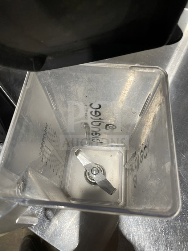 Blendtec Q-Series Blender, Model ICB5ABC5, commercial-grade, visible stainless steel blade, clear markings, working condition.