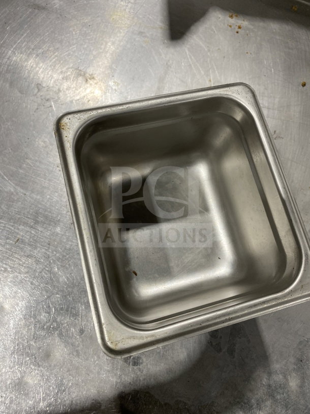 Winco SPJL604 stainless steel half-size anti-jam steamtable pan, commercial kitchen use, good condition.