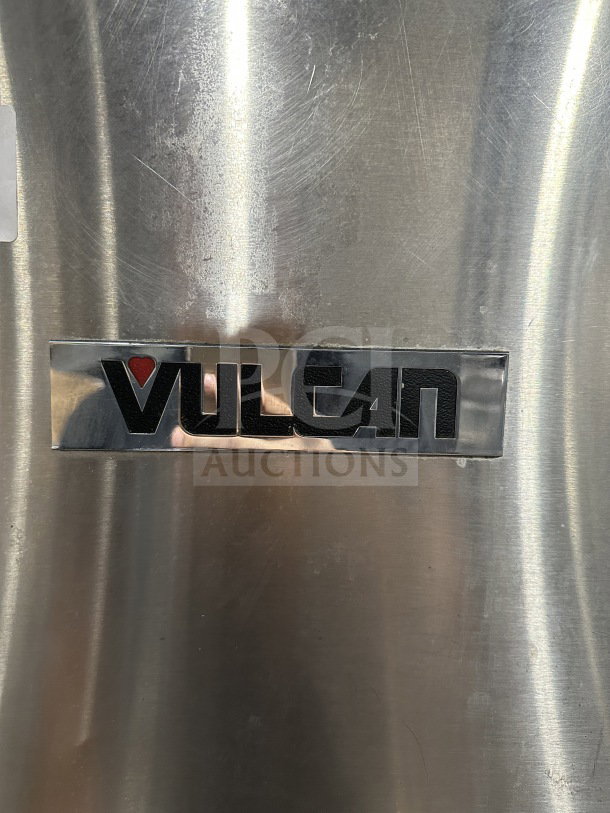 Vulcan C24GA10 stainless steel gas convection steamer with Vulcan logo, dual cabinet, on legs, for commercial use.