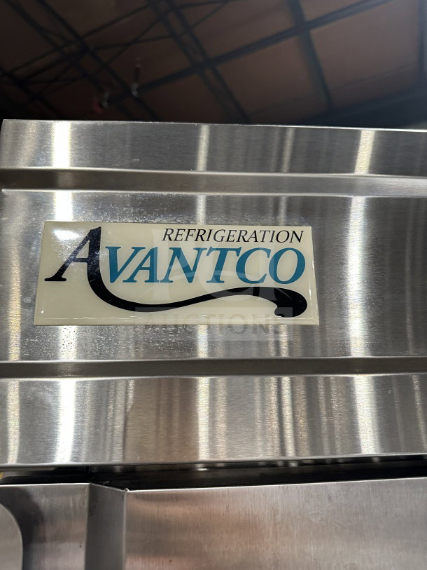 Avantco Stainless Steel Single Door Reach-In Freezer, Model 178SS1FHC, Serial 67901702200010236, 115V, on casters.