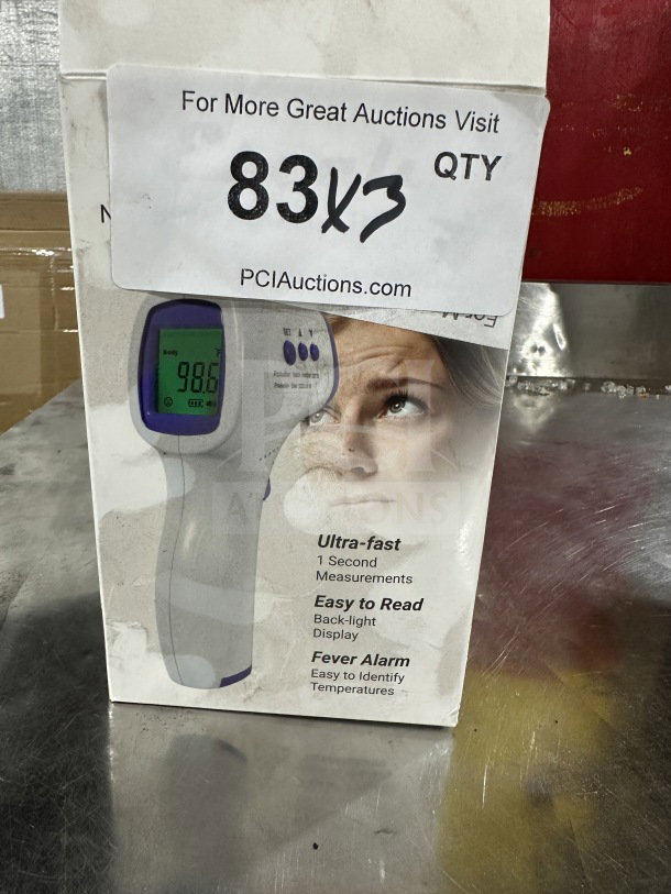 Brand new Escali THDG310 handheld non-contact forehead thermometer with ultra-fast 1-second measurements and back-light display.