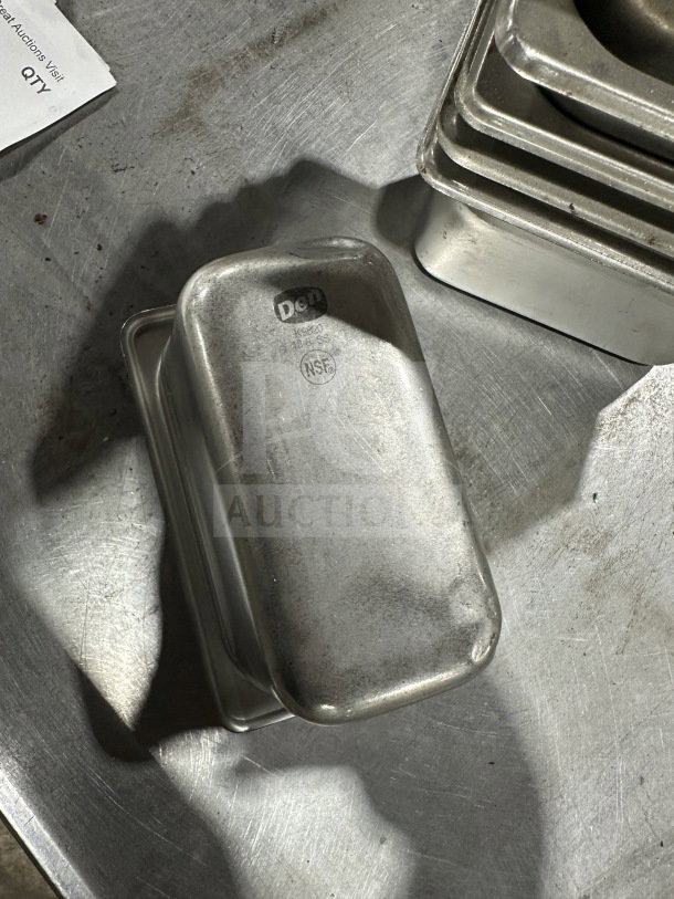 Den stainless-steel food tray, model K8920, NSF marked, commercial-grade, used condition.