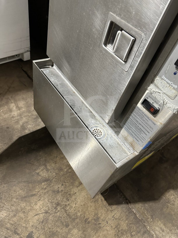 Cleveland Range Gemini Series 24CGA10 stainless steel dual compartment steamer. Natural gas, 10-pan capacity, individual controls.