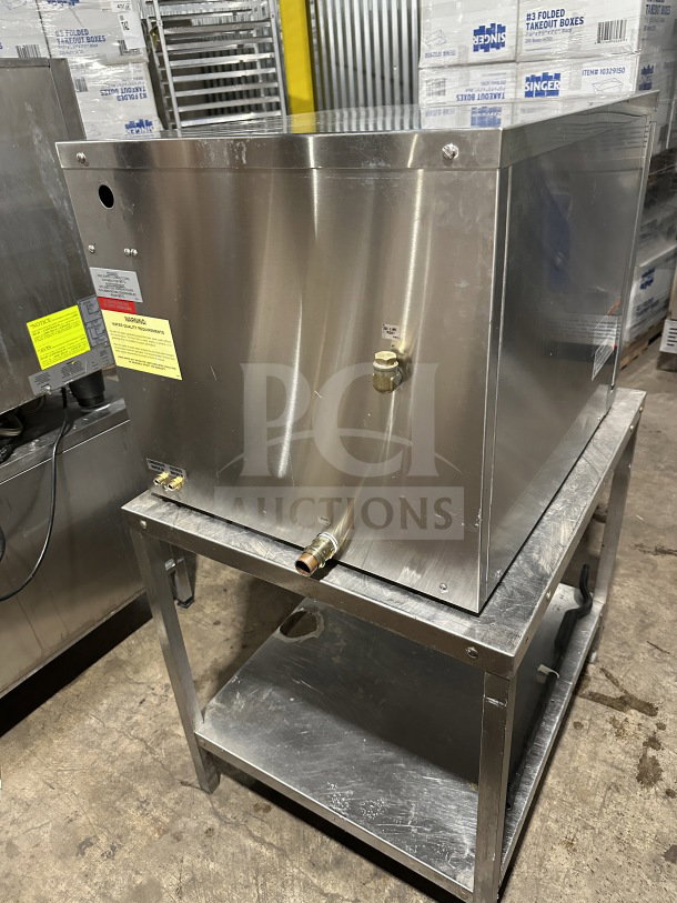 Crown SX-5 stainless steel electric countertop convection steamer, SN: 1032449-1RR-0134, 208V, 1/3 phase, working condition.