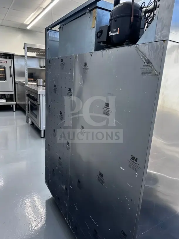 Victory FISA-2D-S1 68" commercial roll-in freezer, stainless steel, two solid doors, 71 Cu. Ft., outstanding condition.
