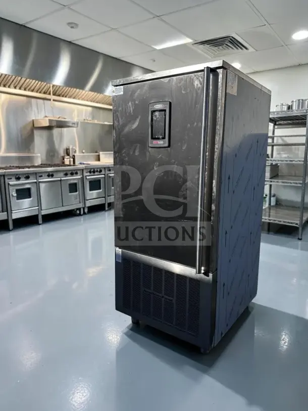 American Panel AP12BCF110-3 blast chiller, stainless steel, 24 pan capacity, excellent condition, UL & NSF certified.