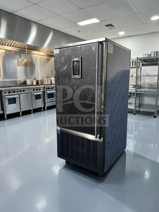 American Panel AP12BCF110-3 HURRiCHiLL™ blast chiller, stainless steel, 24 pan capacity, UL & NSF certified, excellent condition.