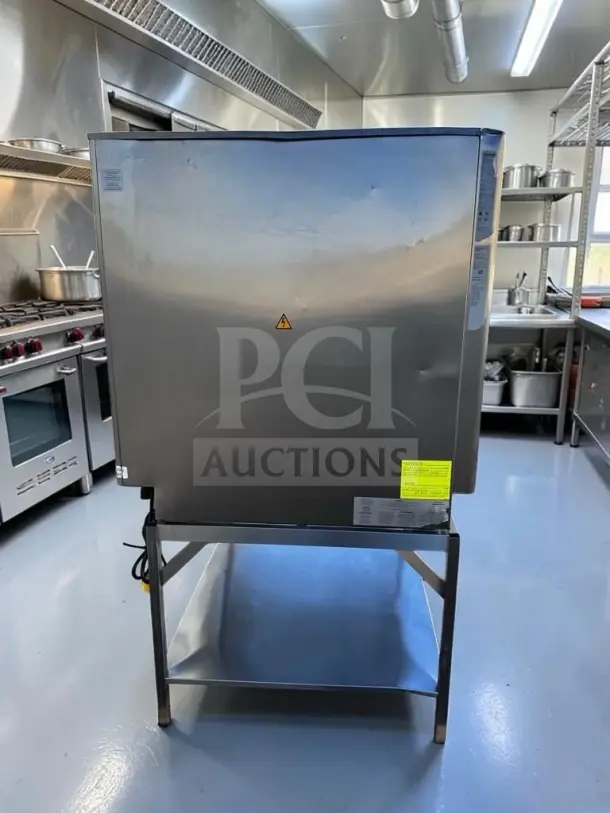 Rational iCombi Pro 10-Full Size Electric Oven, stainless steel, 10 pan capacity, on stand, immaculate condition, tested operational.
