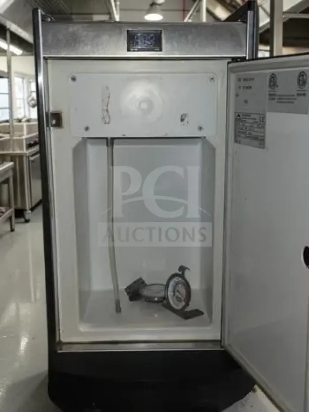 Egro KS9 commercial countertop milk refrigerator, 6.5-liter capacity, integrated milk pump, operational condition, 110–120V.
