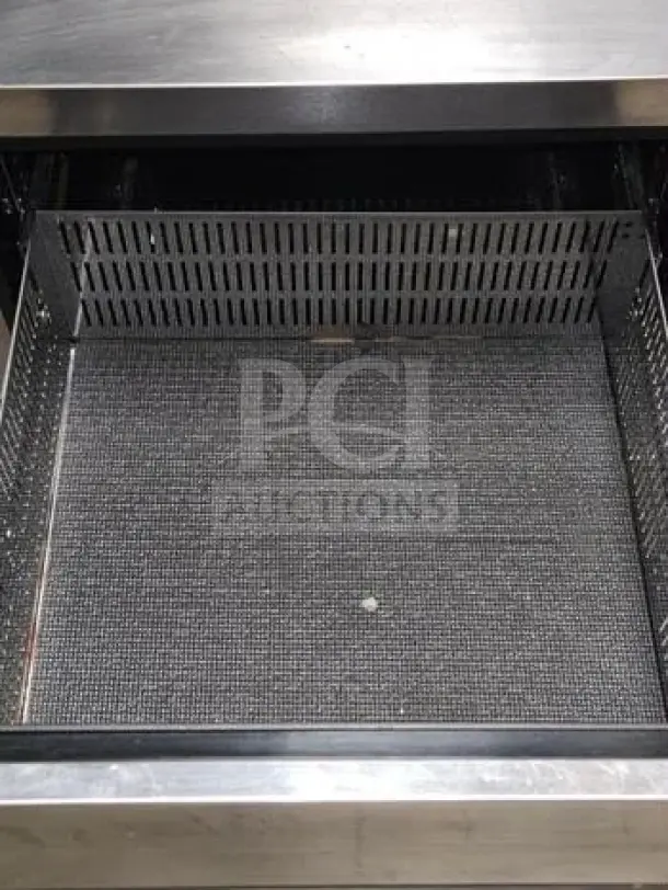 Stainless steel undercounter refrigerator with two-drawer configuration, optimal condition, space-saving design, model GEN-M-REF-1317.